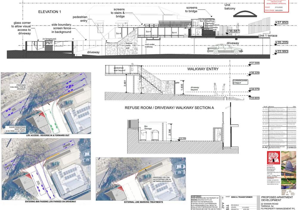 Celadon DA plan &mdash; Elevations, Sections & Access
